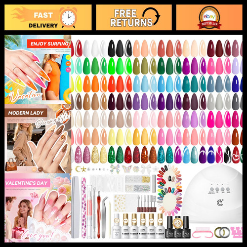 Complete gel nail kit with - nail,