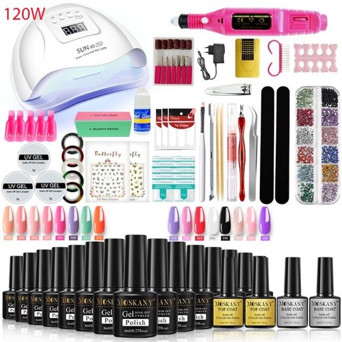 Gel nail kit with led - gel,